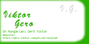 viktor gero business card